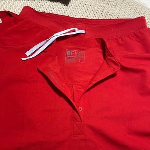 Figs Scrub Set - Red